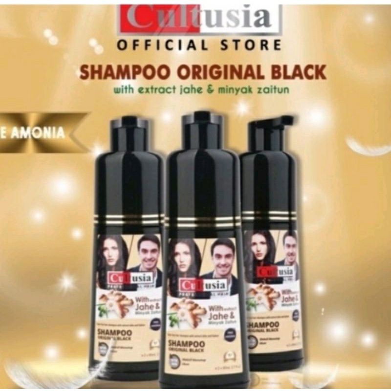 CULTUSIA SHAMPOO ORIGINAL BLACK 160ML FREE SARUNG TANGAN