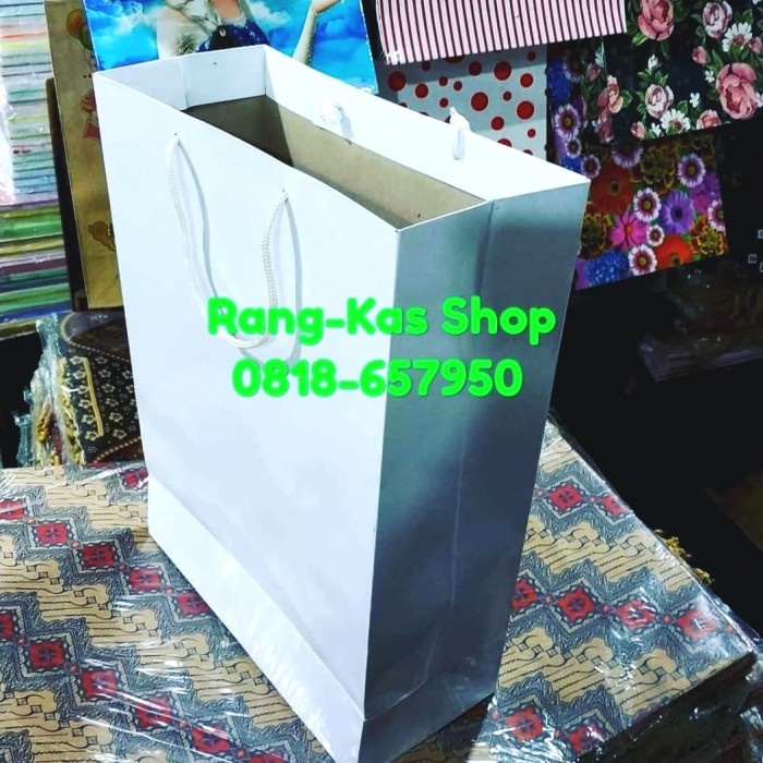 

(TERLARIS) Paperbag Putih polos XL Duplek Laminating