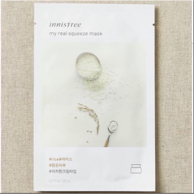 Jual Innisfree my real squeeze mask (Rice) Shopee Indonesia