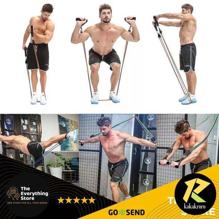 Set Tali Olahraga Pintu Serbaguna/ 11 set alat Fitness dan Gym Dirumah