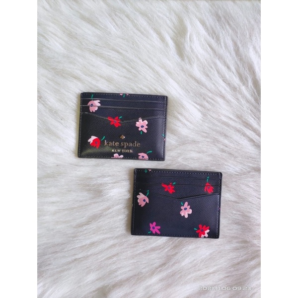 Kate Spade Small Slim Card Holder Cameron Grand Floral Pink | stacy duskcity dompet kartu