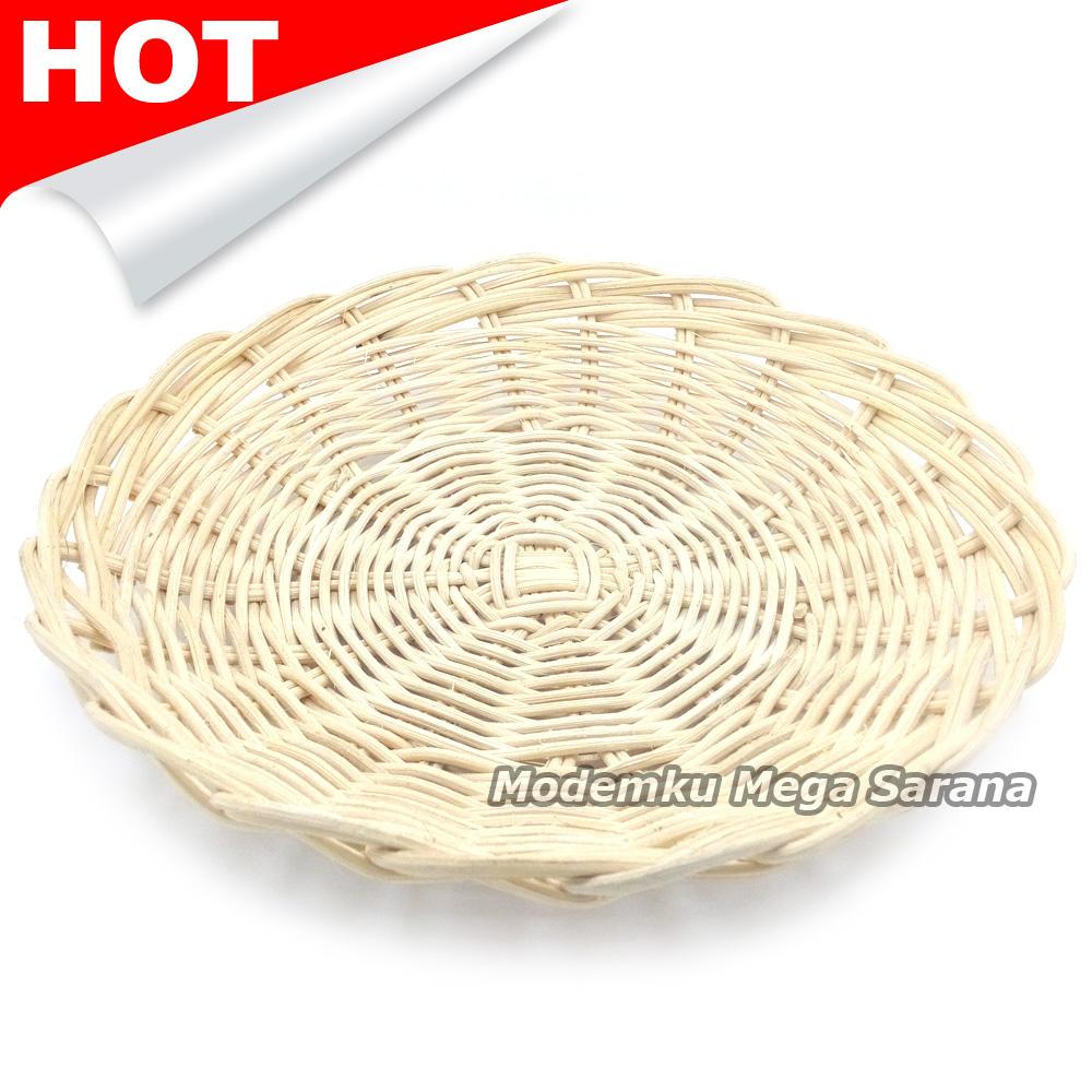 Piring Rotan Anyaman Diameter 23cm