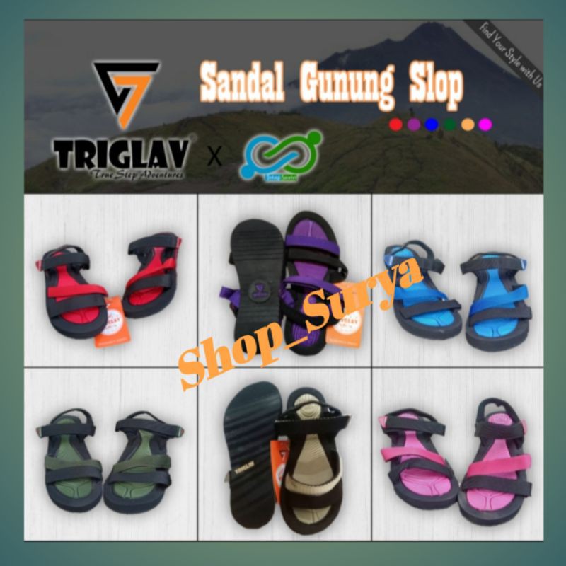 Sandal Slop Gunung Triglav Wanita | Sandal Outdoor wanita | Sendal Gunung cewek (Plus Paperbag)