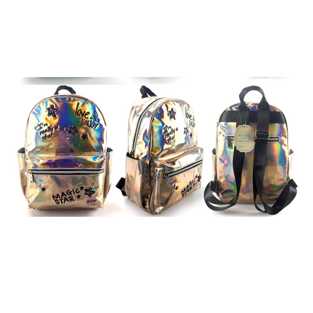 PROMO TERMURAH CUCI GUDANG Tas Ransel Fashion Remaja Hologram Magic Girls High Quality Import