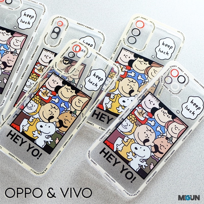 New! Peanuts Case For OPPO REALME VIVO A12 A5S A11K A7 A53 A54 A15 A16 A1K C2 C12 C15 C20 C11 Y15 Y17 Y12 Y20 Y12i A74 A95 Y30 Y50 Y91 Y93 Y95 Y91C Y30 Y50