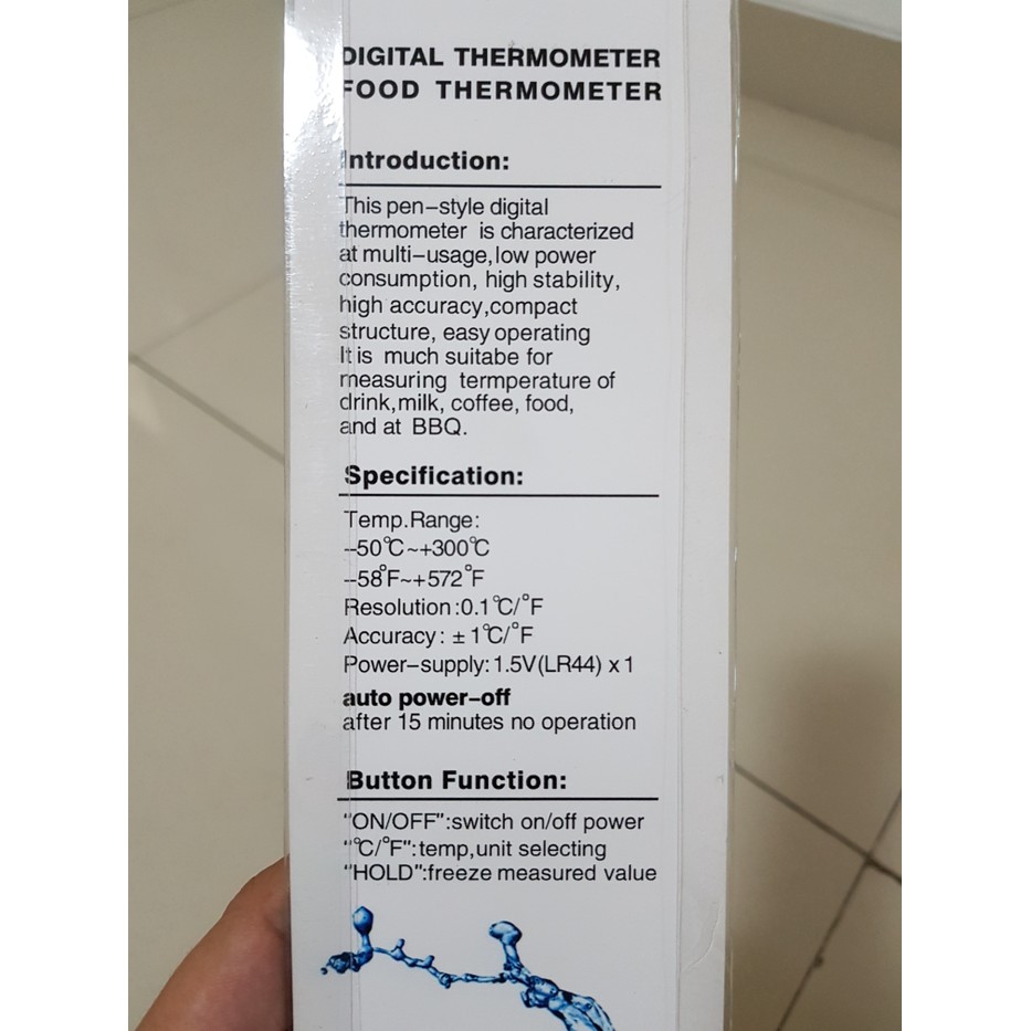 Termometer Digital LCD Makanan - Minuman / Digital Food Thermometer - TP300