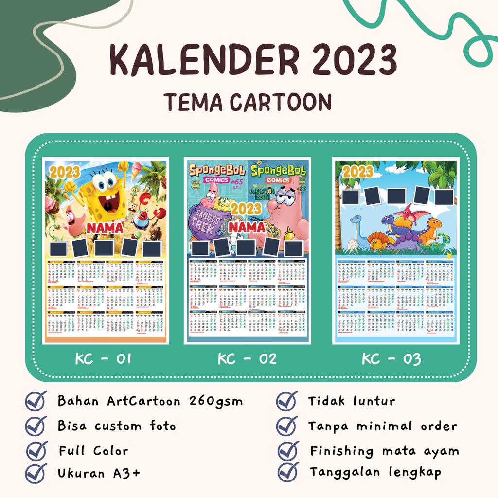 

KALENDER CUSTOM 2023 - CARTOON