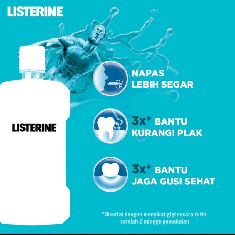 Listerine Cool Mint Mouthwash / Obat Kumur Antiseptik 250mL