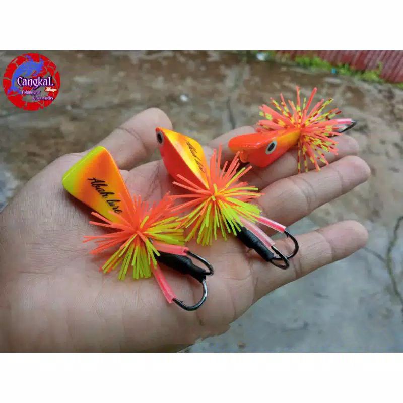 Umpan casting Jumpfrog tri angle 6 gram by Abah lure