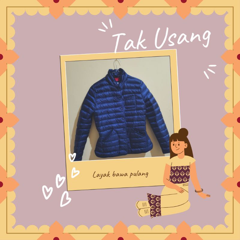 THRIFT JAKET BULU ANGSA SECOND ULTRALIGHT SWIB NAVY