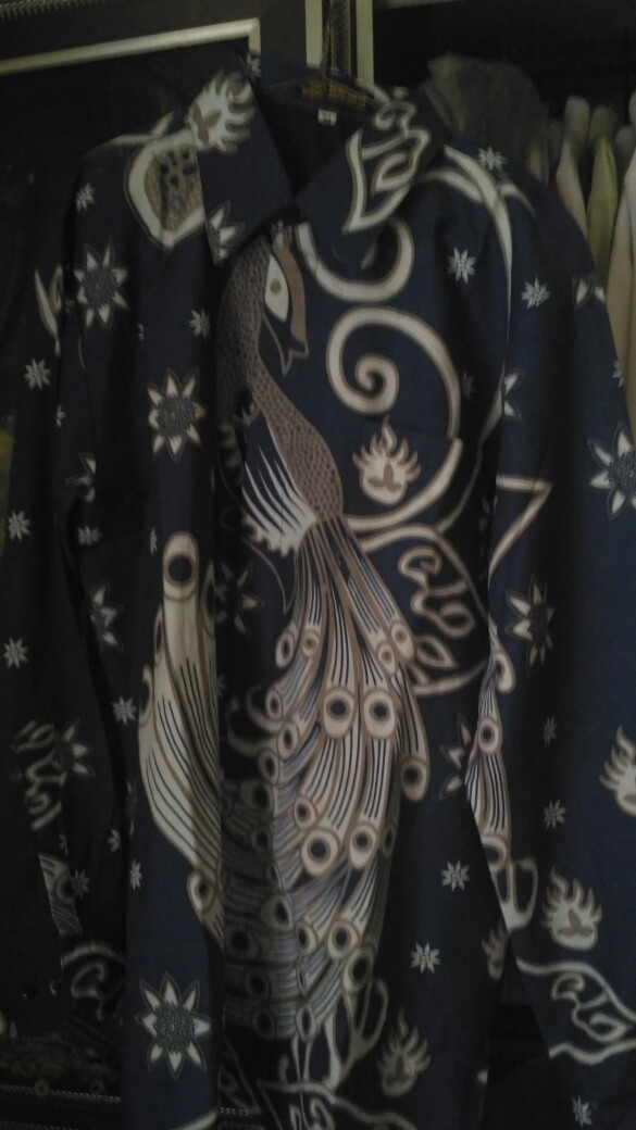 Kemeja Batik Merak Biru Full Furing Katun Halus Ori Solo