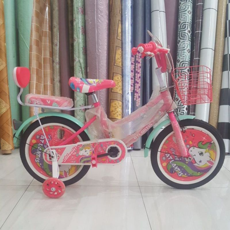 Sepeda Anak Perempuan Atlantis Kuda Pony / Elsa Frozen 16"