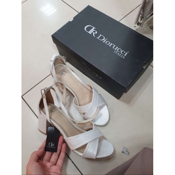 Diorucci Italia White/Hak Heels Wanita/Sepatu Wanita Import