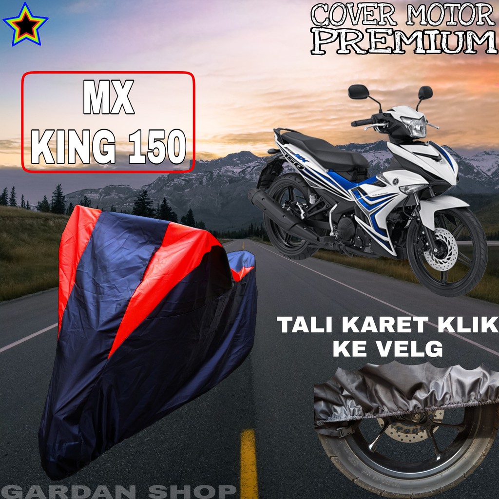 Sarung Motor MX KING 150 Hitam MERAH Body Cover Penutup Pelindung Motor Mx King PREMIUM