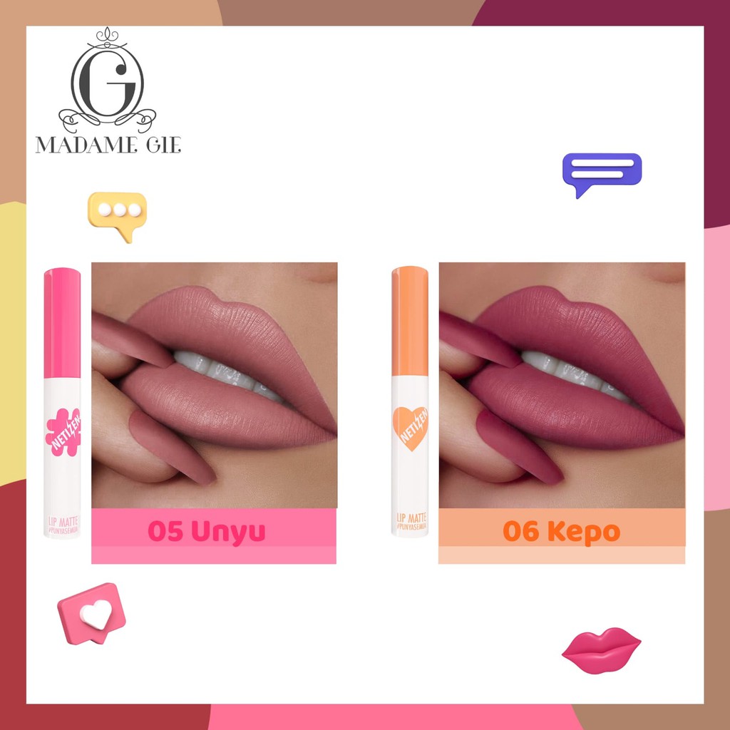 READY! Madame Gie Netizen Lip Matte ORIGINAL | netijen lipstick manja