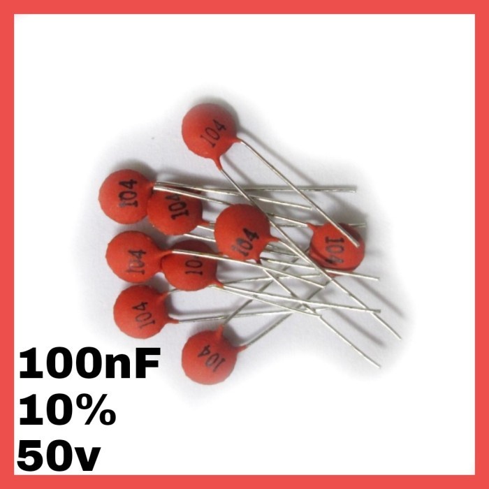 104 100nF 50v 0.1uF Ceramic Capacitor Multilayer Kapasitor Non Polar C