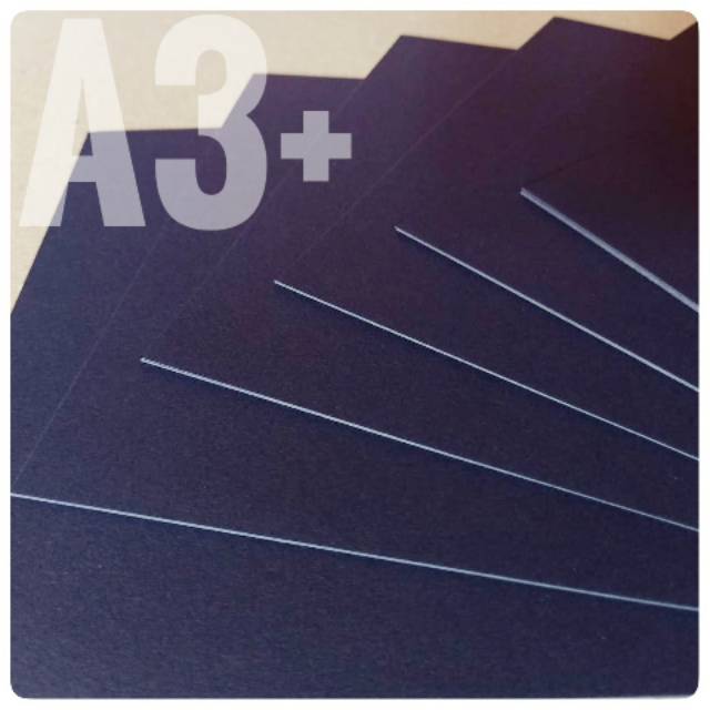 

( 50 Lembar ) Kertas Karton Hitam / Aster Black 190 Gsm Uk A3+ 32 cm X 48.3 cm
