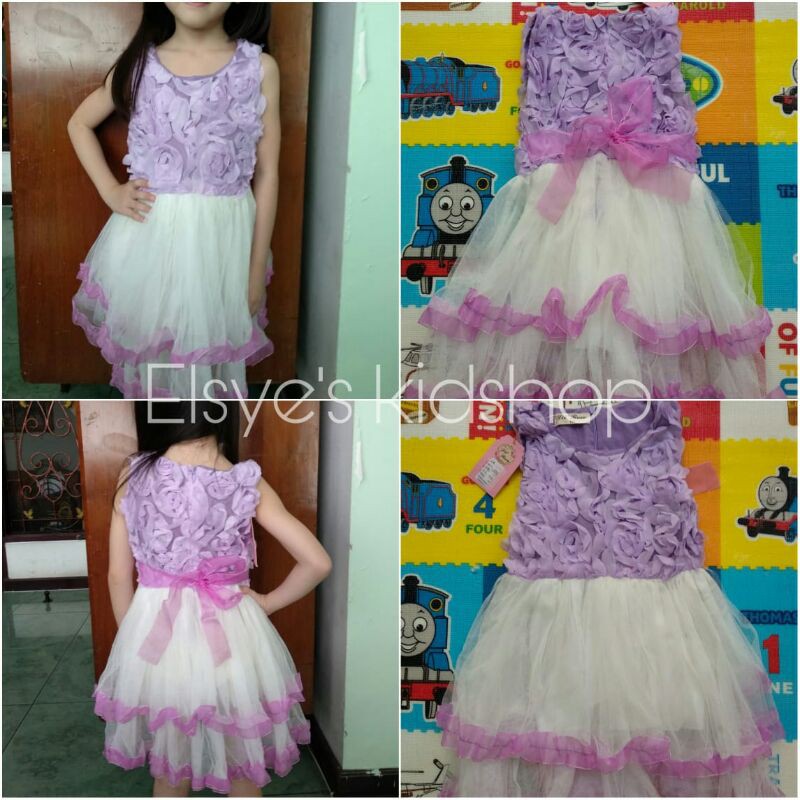 Dress Anak Lilac Flower