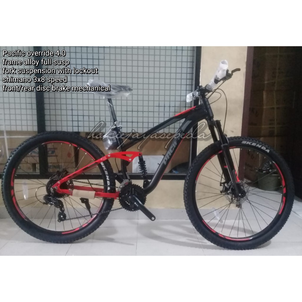 Sepeda Gunung Pacific 27,5 OVERRIDE 4.0 MTB FULLSUSPENSION