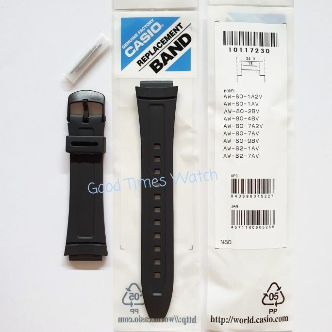 Strap Casio Aw-80 Aw-82 / Aw 80 Aw 82 Casio Original Terbaru