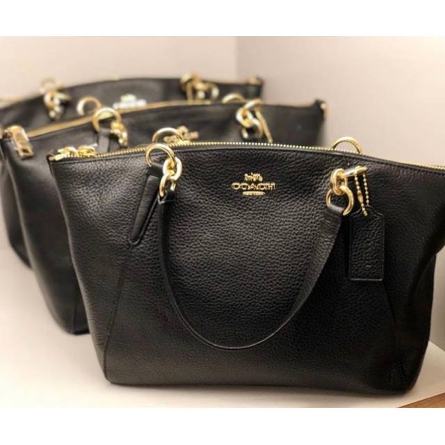 Tas Tangan Coach Kelsey Black Satchel