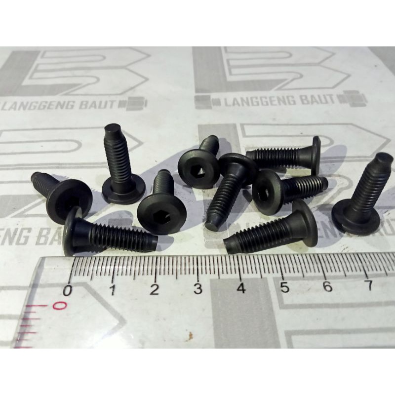 10 Pcs Baut JCBC M6x20 Hitam / Baut Speaker / Furniture / Knockdown M6 2 cm