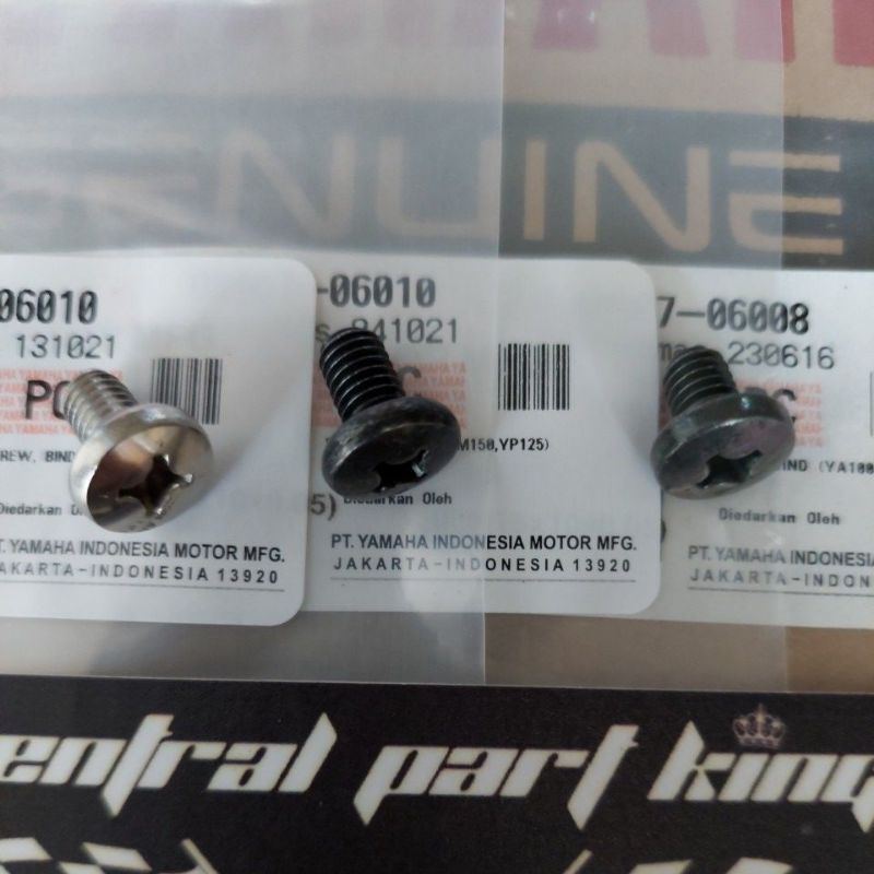 SCREW BIND / BAUT COVER KNALPOT RXZ, 125ZR, VIXION 2007-2011, JUPITER MX OLD ORIGINAL YAMAHA 98980-0