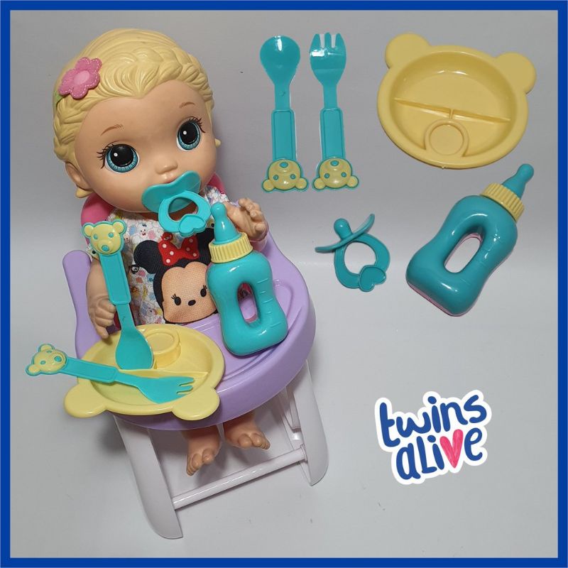 Alat Perlengkapan Makan Plastik Aksesoris Boneka Baby Alive MellChan