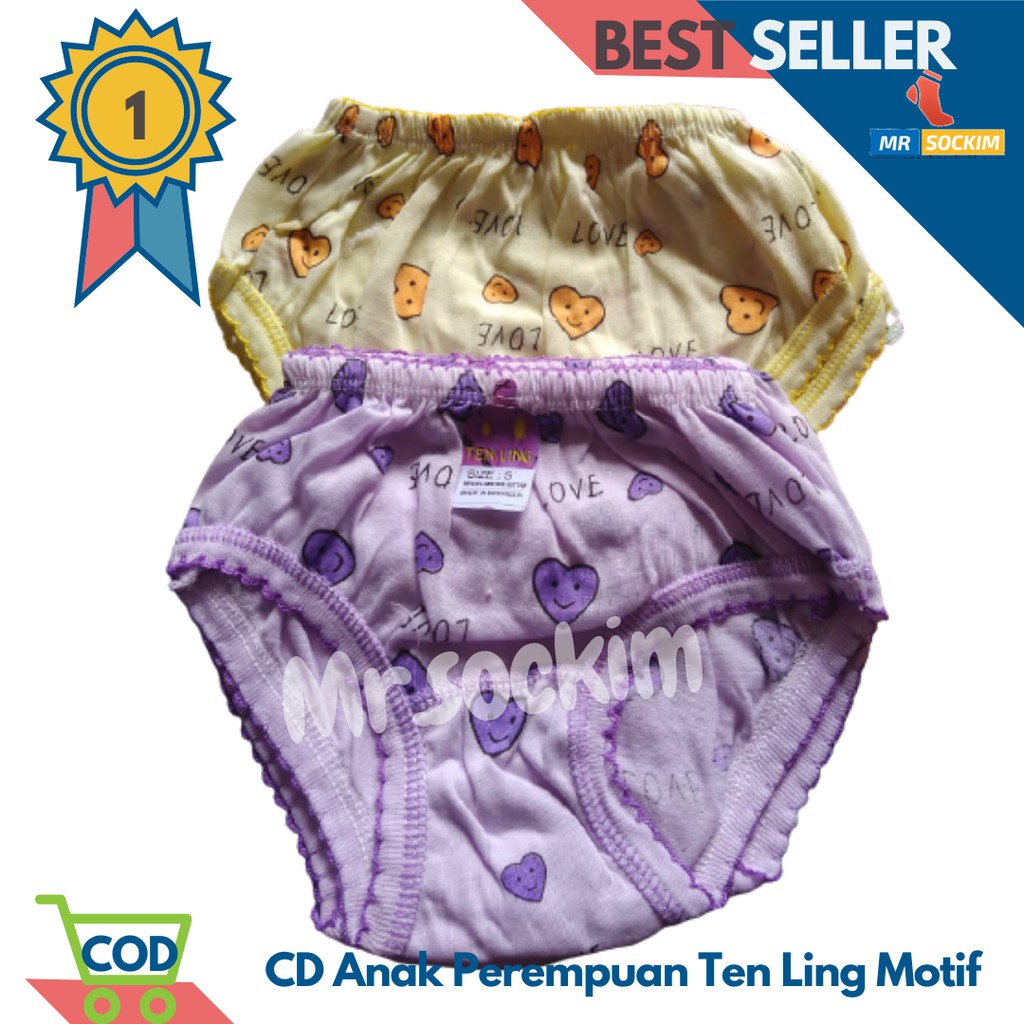 Ten ling | PMR | Halona - 5 Pcs Celana dalam anak perempuan motif