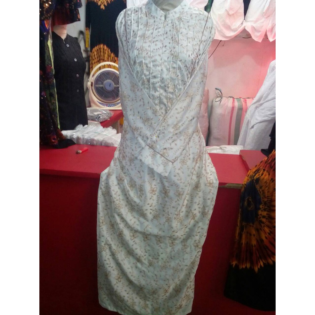 gamis katun paris full bordir