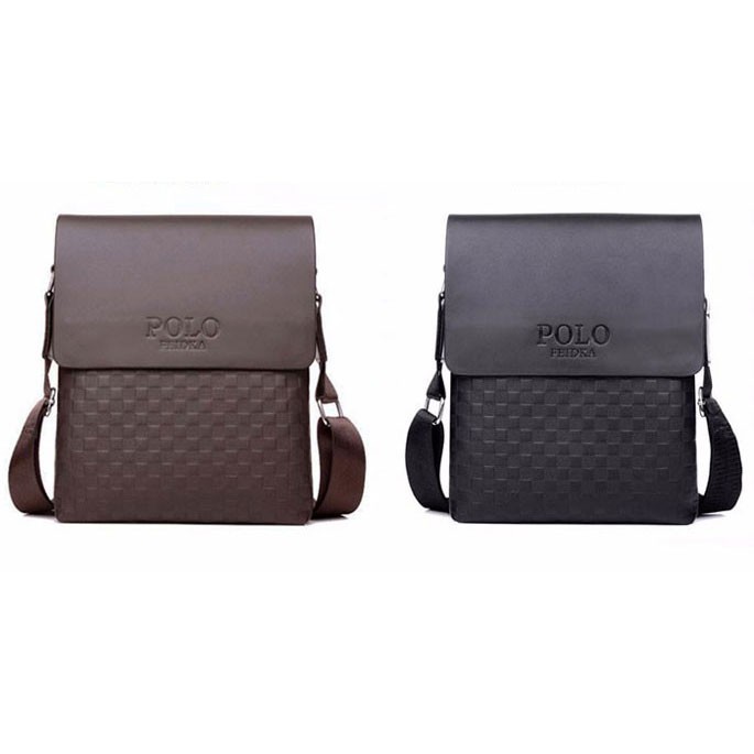 Tas Selempang Pria Messenger Bag-RHODEY Polo Videng Tas polo/tas kulit/tas kuat/tas cowok/hitam