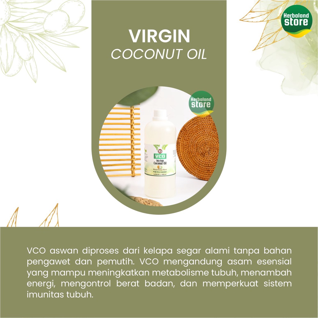 SQ VCO Virgin Coconut Oil 1 Liter POM TR