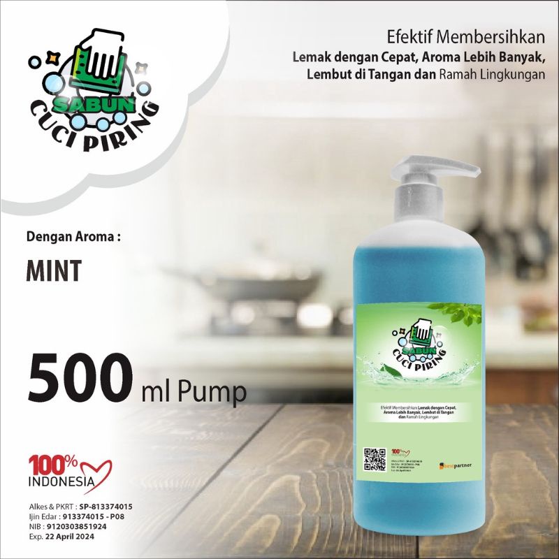 Sabun Cuci Piring Aneka Aroma Buah kemasa pump 500 ml