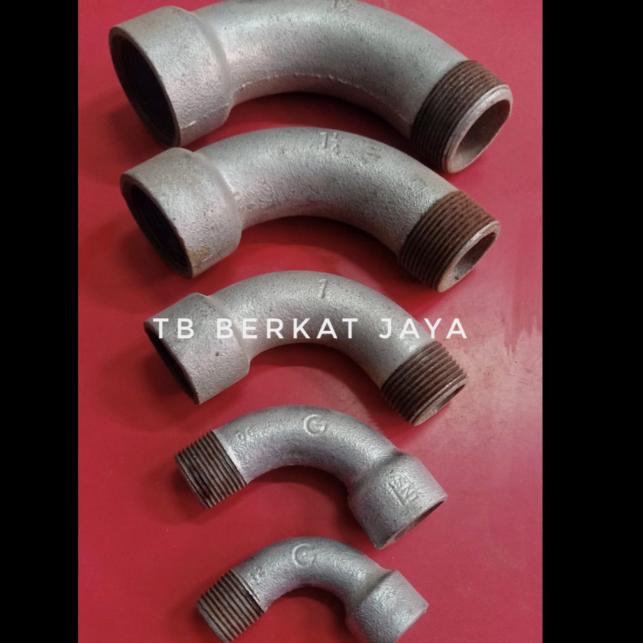 Boh Besi 1 1/4" Sambungan Pipa Elbow Drat