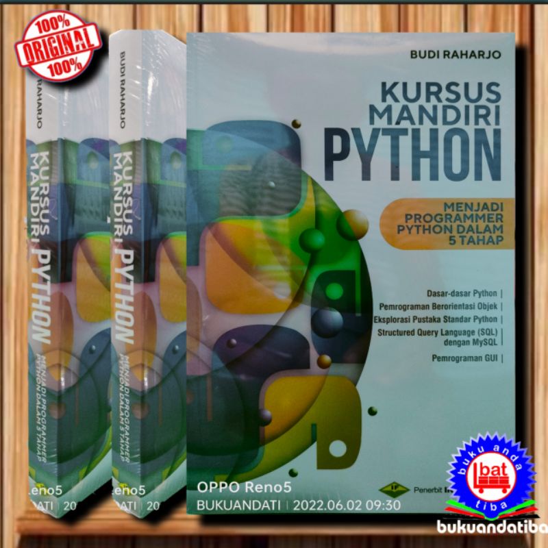 Buku Kursus Mandiri Python Menjadi Programmer Python Dalam 5 Tahap - Budi Raharjo