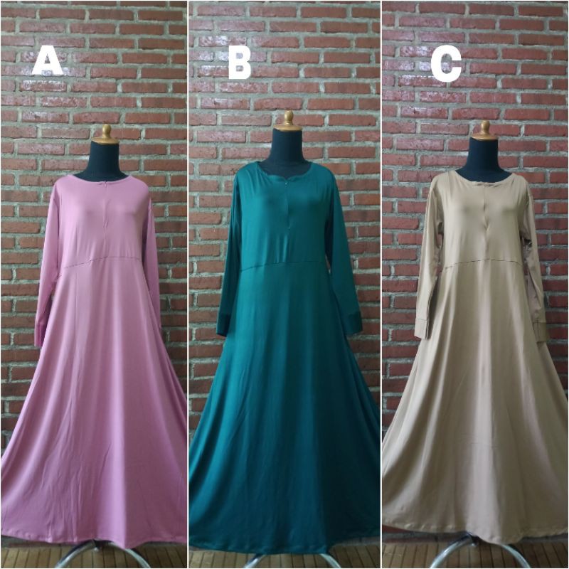 Jalabib Gamis Polos Jersey Murah Berkualitas