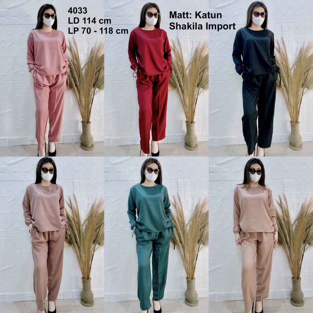 2021 OCT Stelan Wanita Local xBelle / Piyama Katun Shakila Import / Piyama PP Polos / Stelan Set Jum
