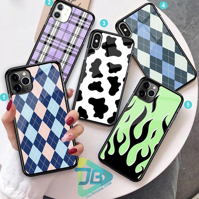 HARDCASE 2D GLOSSY TARTAN OPPO VIVO XIAOMI SAMSUNG REALME IPHONE ALL TYPE JB5689