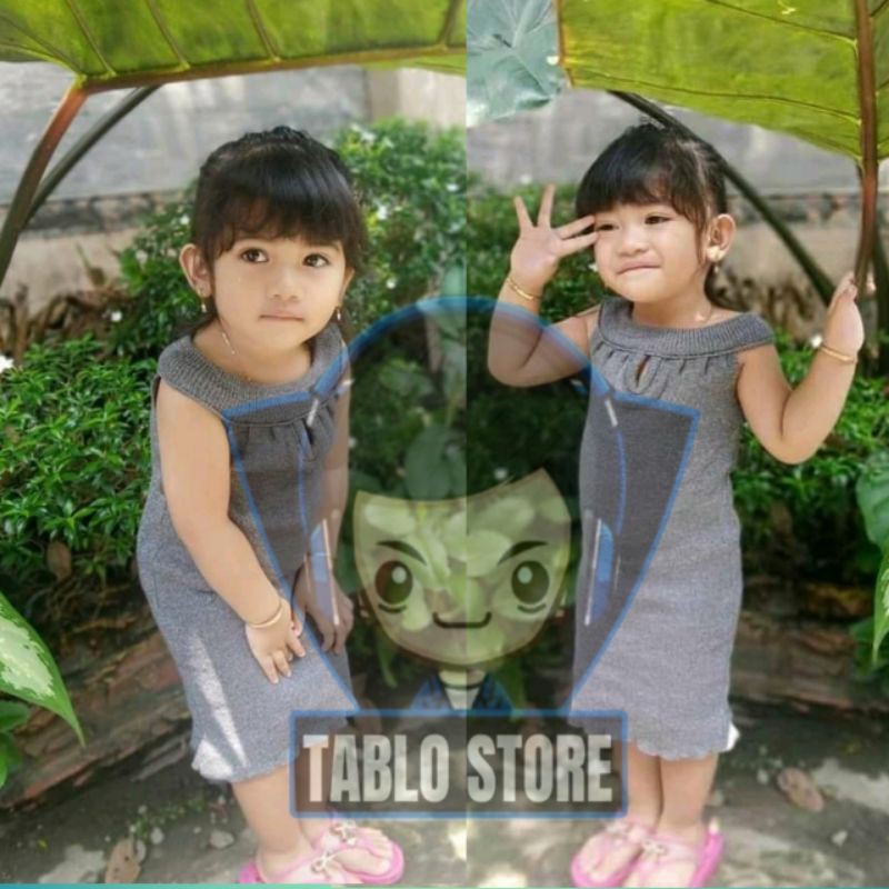 Dress Gliter Princess Yukensi 2-4 Tahun Baju Rajut Anak Perempuan