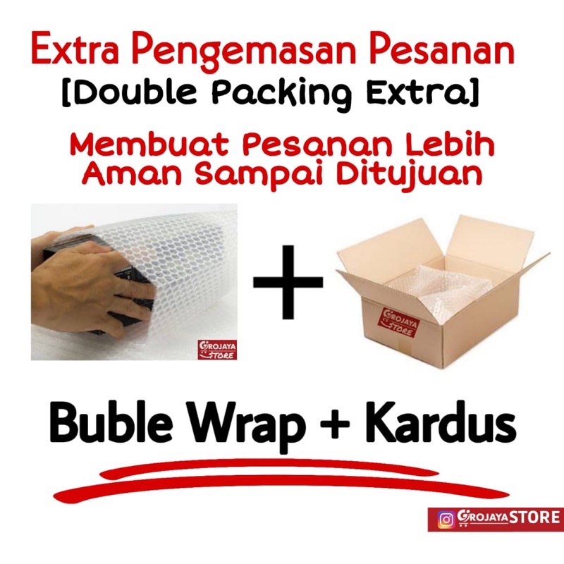 

[Asuransi Barang Rusak Perjalanan] Tambahan Packing Pengemasan Buble Wrap dan Dus