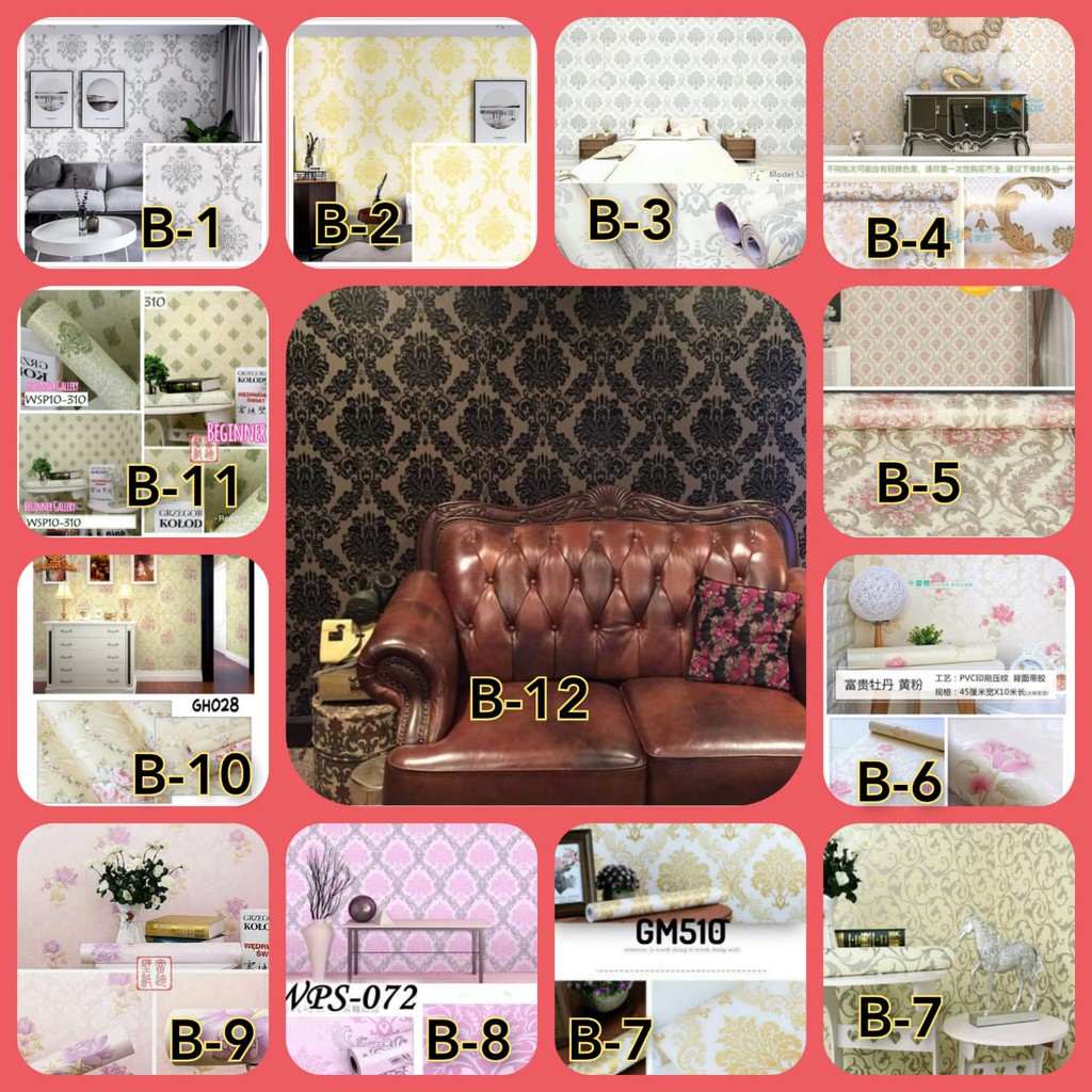 Wallpaper Dinding 10 Meter Wallpaper Dinding Motif -  Wallpaper Dinding Batik 45cm x 10m