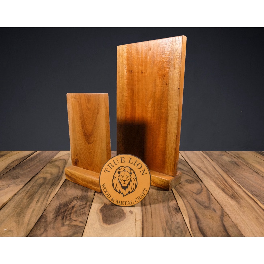 STAND MENU KAYU/TEMPAT MENU MEJA