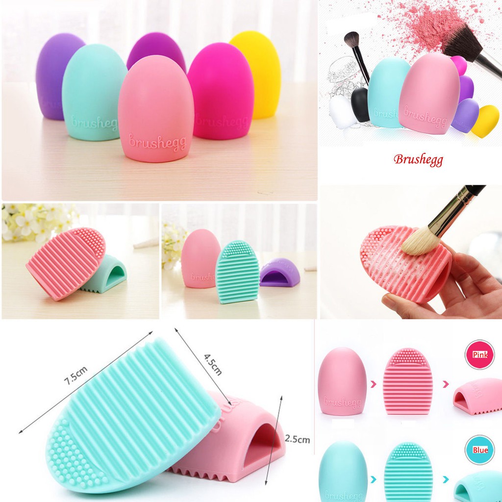 [COD] Egg Brush Alat Pencuci Pembersih Kuas Anti Bakteri Mudah dibersihkan dan digunakan - Warna Random Multicolour