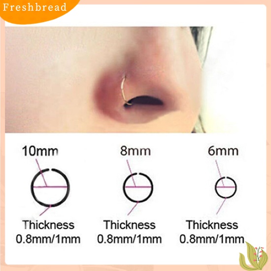 ? Fresh ? 1Pc Anting Piercing Tindik Hidung Bahan surgical Steel Tipis 0.8mm untuk Wanita