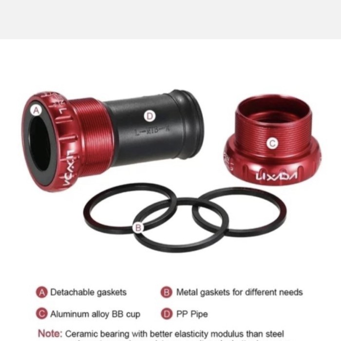 BB Bottom bracket HT2 LIXADA Hollowtech sealed bearing rasa ceramic