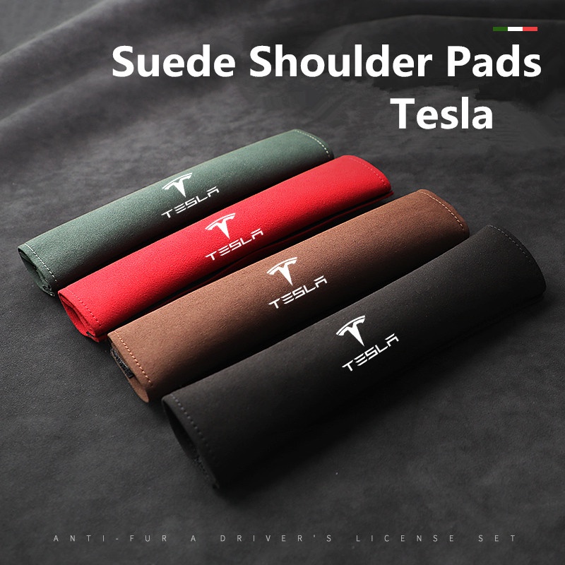 Cover Sabuk Pengaman Mobil Bahan Fluff Untuk Tesla