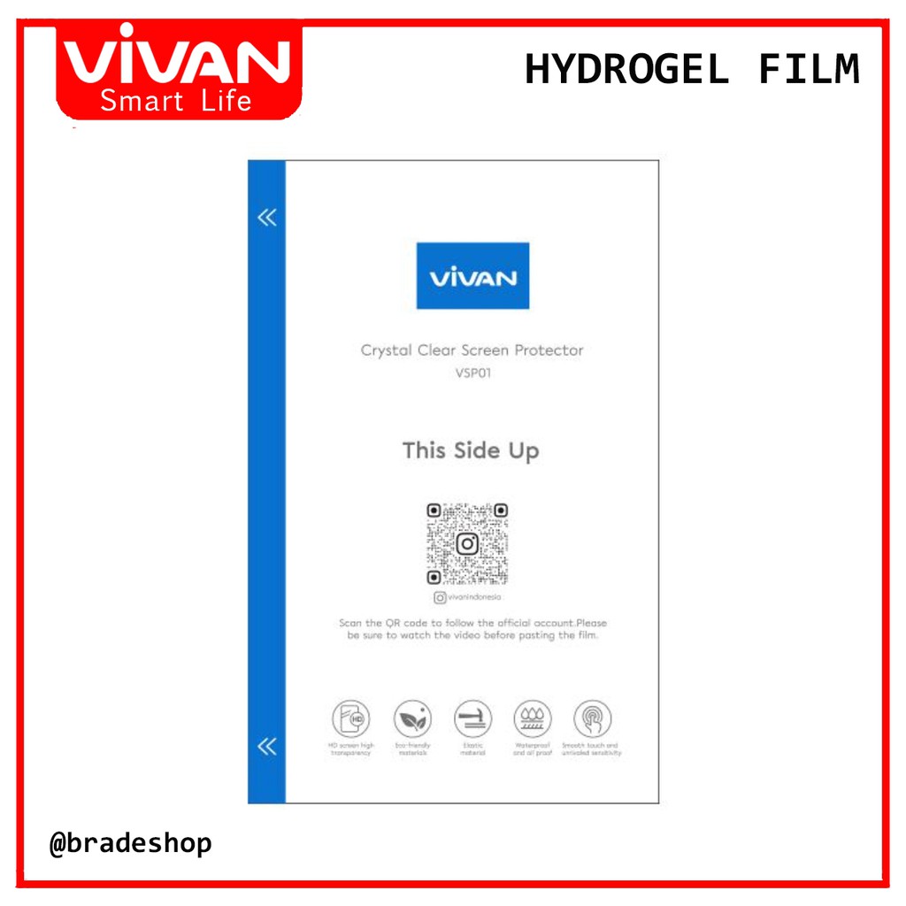 Anti Gores Hydrogel Vivan All Tipe Bening - Anti Glare - Anti Blue Light Infinix Oppo Vivo Apple dll