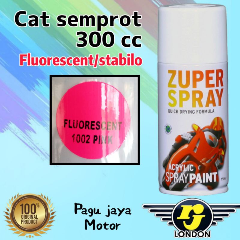 rj london 300cc fluorescent pink stabilo zuper spray cat semprot pilox pilok spray paint