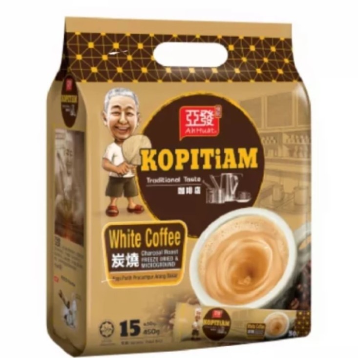 AH HUAT/AHUAT KOPITIAM WHITE COFFEE CHARCOAL ROAST 3 IN 1