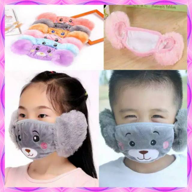 Ready Stok / Masker Anak Anak Masker Penutup Mulut Anti Debu Motif Kartun untuk Unisex